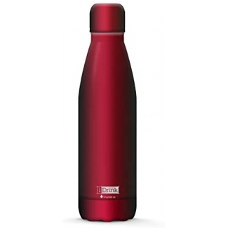I-Drink ID0022 - Botella térmica, 500 ml, color rojo metalizado