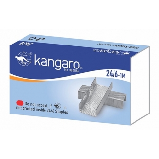 Kangaro KG2461M - Grapas Nº 22/6 - 24/6, galvanizadas, caja de 1.000