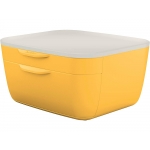 Leitz 53570019 - Fichero de sobremesa, 2 cajones, color amarillo