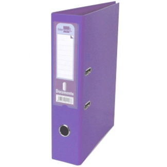 Liderpapel AY26 - Archivador de palanca, tamaño folio, lomo ancho, con rado, color lila