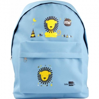 Liderpapel ME09 - Mochila escolar, decoración león, color celeste