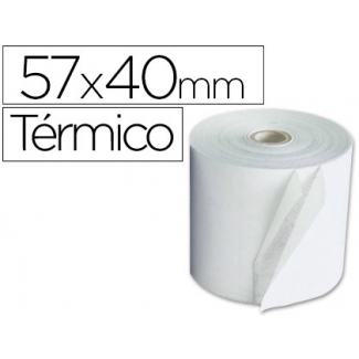 Liderpapel 3005 - Rollo de sumadora, papel térmico, 57 mm de ancho x 40 mm de diámetro