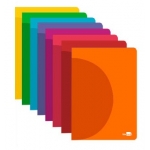 Liderpapel 360º LF12 - Libreta grapada, tamaño A4, tapa de plástico, 48 hojas de 90 gr, liso, sin margen, colores surtidos