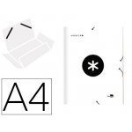 Liderpapel Antartik AW13 - Carpeta de cartón con gomas, con tres solapas, tamaño A4, color blanco