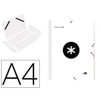 Liderpapel Antartik AW13 - Carpeta de cartón con gomas, con tres solapas, tamaño A4, color blanco