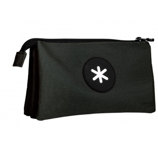 Liderpapel Antartik TK31 - Estuche portatodo, 3 compartimentos, tamaño 220 x 30 x 120 mm, color negro