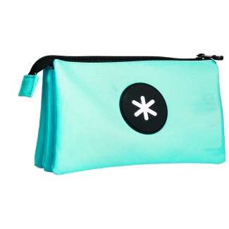 Liderpapel Antartik TK35 - Estuche portatodo, 3 compartimentos, tamaño 220 x 30 x 120 mm, color verde menta