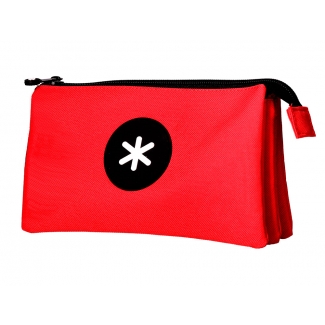 Liderpapel Antartik TK39 - Estuche portatodo, 3 compartimentos, tamaño 220 x 30 x 120 mm, color rojo