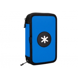 Liderpapel Antartik TK70 - Plumier escolar, 2 cremalleras, color azul