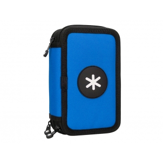 Liderpapel Antartik TK74 - Plumier escolar, 3 cremalleras, color azul