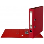 Liderpapel AY07 - Archivador de palanca, tamaño A4, lomo estrecho, con rado, color rojo