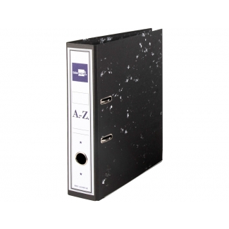 Liderpapel AZ06 - Archivador de palanca, tamaño folio, lomo ancho, con rado, color negro jaspeado