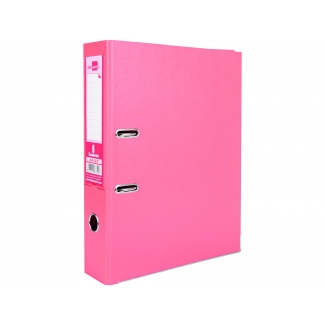 Liderpapel AY27 - Archivador de palanca, tamaño folio, lomo ancho, con rado, color rosa