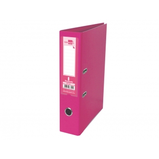 Liderpapel AZ75 - Archivador de palanca, tamaño A4, lomo ancho, con rado, color rosa