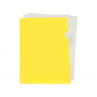 Liderpapel BL19 - Dossier uñero, A4, 180 micras, capacidad para 20 hojas, color amarillo fluorescente opaco