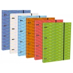 Liderpapel BZ06 - Carpeta de anillas con recambio, 4 anillas redondas de 40 mm, cartón forrado, tamaño A4, colores surtidos