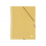 Liderpapel CG24 - Carpeta de cartón con gomas, con tres solapas, tamaño folio, color amarillo