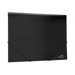 Liderpapel CG67 - Carpeta de plástico con gomas, con tres solapas, lomo flexible, tamaño A4, color negro opaco