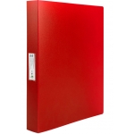 Liderpapel CH30 - Carpeta de anillas, 4 anillas mixtas de 25 mm, polipropileno, A4, color rojo translúcido