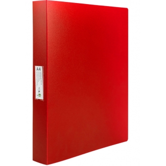 Liderpapel CH30 - Carpeta de anillas, 4 anillas mixtas de 25 mm, polipropileno, A4, color rojo translúcido