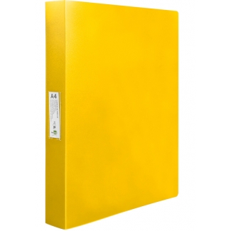 Liderpapel CH32 - Carpeta de anillas, 4 anillas mixtas de 25 mm, polipropileno, A4, color amarillo fluorescente opaco