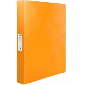 Liderpapel CH33 - Carpeta de anillas, 4 anillas mixtas de 25 mm, polipropileno, A4, color naranja fluorescente opaco