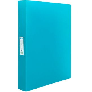 Liderpapel CH35 - Carpeta de anillas, 4 anillas mixtas de 25 mm, polipropileno, A4, color celeste opaco