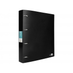Liderpapel CH37 - Carpeta de anillas, 4 anillas mixtas de 40 mm, polipropileno, A4, color negro opaco