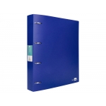 Liderpapel CH39 - Carpeta de anillas, 4 anillas mixtas de 40 mm, polipropileno, A4, color azul translúcido
