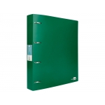 Liderpapel CH41 - Carpeta de anillas, 4 anillas mixtas de 40 mm, polipropileno, A4, color verde translúcido