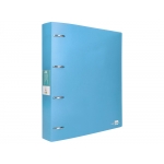 Liderpapel CH45 - Carpeta de anillas, 4 anillas mixtas de 40 mm, polipropileno, A4, color celeste opaco