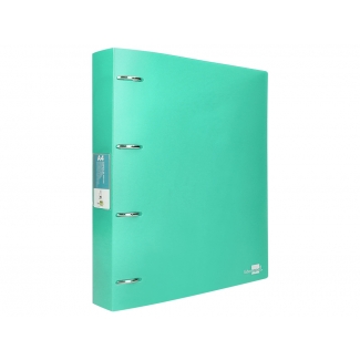Liderpapel CH46 - Carpeta de anillas, 4 anillas mixtas de 40 mm, polipropileno, A4, color verde manzana opaco