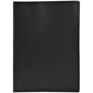 Liderpapel CJ37 - Carpeta con fundas, lomo personalizable, tapa flexible, A4, 20 fundas, color negro opaco