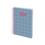 Liderpapel Classic - Agenda anual, tamaño A5, impresión día página, tapa rígida, encuadernada con espiral, color azul claro