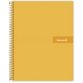 Liderpapel Crafty BA10 - Bloc espiral, tamaño A4, tapa extradura, 120 hojas de 90 gr, cuadrícula de 5 mm, sin margen, microperforado, color naranja