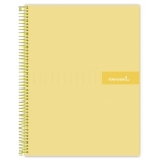 Liderpapel Crafty BJ71 - Bloc espiral, tamaño A5, tapa extradura, 120 hojas de 90 gr, cuadrícula de 5 mm, sin margen, microperforado, 6 taladros, color amarillo