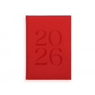 Liderpapel Creta - Agenda anual, tamaño 15 x 21 cm, impresión día página, color rojo