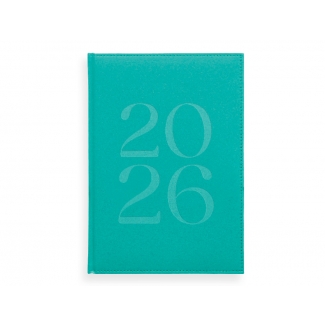 Liderpapel Creta - Agenda anual, tamaño 17 x 24 cm, impresión día página, color turquesa