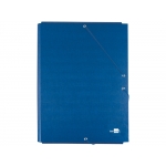 Liderpapel CS08 - Carpeta de cartón con gomas, con tres solapas, tamaño folio, color azul
