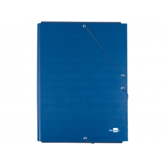 Liderpapel CS08 - Carpeta de cartón con gomas, con tres solapas, tamaño folio, color azul