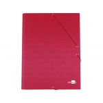 Liderpapel CS10 - Carpeta de cartón con gomas, con tres solapas, tamaño folio, color rojo