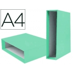 Liderpapel CZ33 - Caja para archivador, tamaño A4, lomo ancho, color verde claro