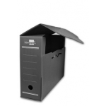 Liderpapel DF16 - Caja archivo definitivo de plástico, tamaño folio prolongado, color gris