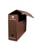 Liderpapel DF17 - Caja archivo definitivo de plástico, tamaño folio prolongado, color marrón