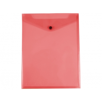 Liderpapel DS08 - Dossier con broche, A4 vertical, 180 micras, capacidad para 50 hojas, color rojo transparente