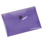 Liderpapel DS43 - Dossier con broche, A7, 180 micras, capacidad para 50 hojas, color violeta transparente frosty