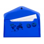 Liderpapel DS54 - Dossier con broche, 26 x 14 cm, 180 micras, capacidad para 50 hojas, color azul transparente frosty
