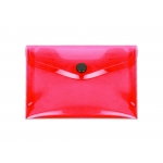 Liderpapel DS77 - Dossier con broche, A7, 180 micras, capacidad para 50 hojas, color rojo transparente 