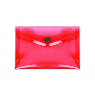 Liderpapel DS77 - Dossier con broche, A7, 180 micras, capacidad para 50 hojas, color rojo transparente 