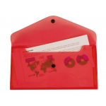 Liderpapel DS79 - Dossier con broche, 26 x 14 cm, 180 micras, capacidad para 50 hojas, color rojo transparente